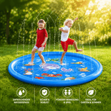 Wasserplanschbecken, Spielmatte mit Sprinklerfunktion für den Garten