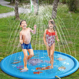 Wasserplanschbecken, Spielmatte mit Sprinklerfunktion für den Garten
